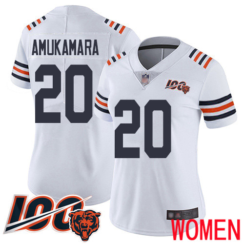 Chicago Bears Limited White Women Prince Amukamara Jersey NFL Football #20 100th Season->chicago bears->NFL Jersey